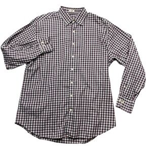 Peter Millar XL Plaid Long‎ Sleeve Button Up 100% Cotton Mens’ Shirt